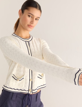 State of play Camilla Cardigan, Ivory product photo