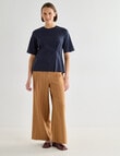 Jigsaw Anna Pleat Detail Knit Top, Navy product photo View 03 S