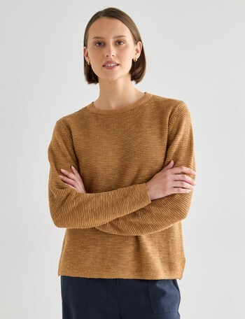 Jigsaw Christine Linen Blend Sweater, Gold product photo