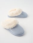 Lyric Lola Faux Suede Scuff Slippers, Pale Blue product photo