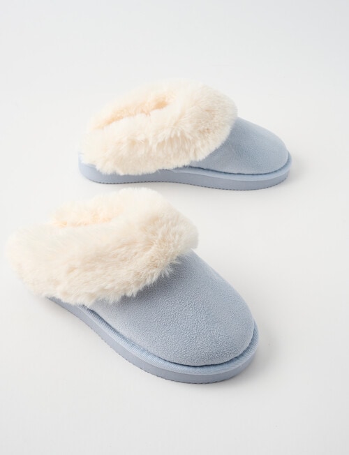 Lyric Lola Faux Suede Scuff Slippers, Pale Blue product photo