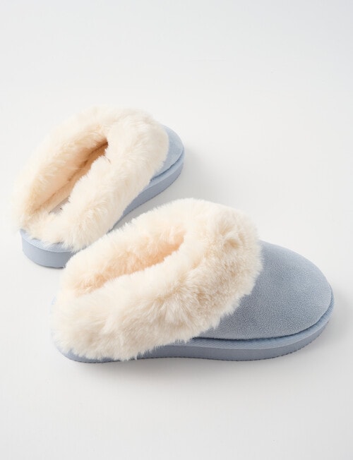 Lyric Lola Faux Suede Scuff Slippers, Pale Blue product photo View 02 L