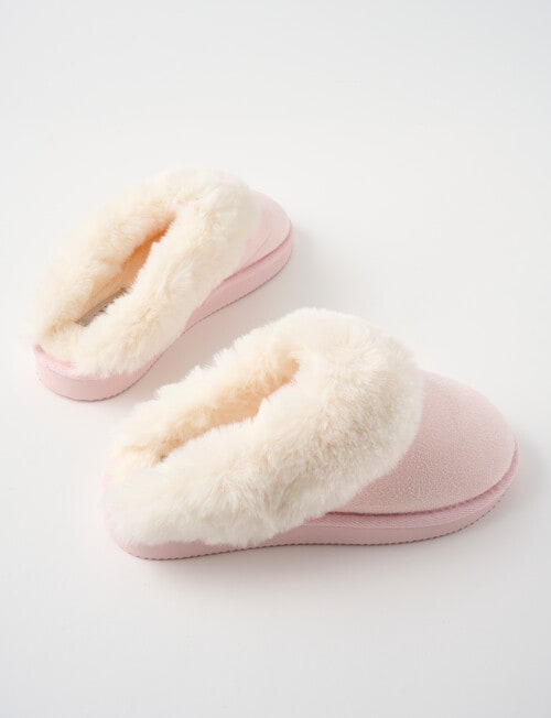 Lyric Lola Faux Suede Scuff Slippers, Pale Pink product photo View 02 L