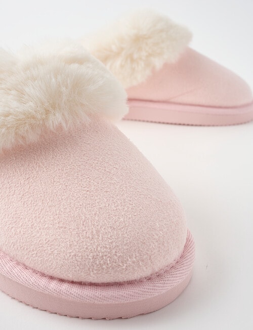 Lyric Lola Faux Suede Scuff Slippers, Pale Pink product photo View 03 L
