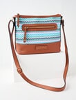 Boston + Bailey Spring Stripe Crossbody Bag, Blue product photo