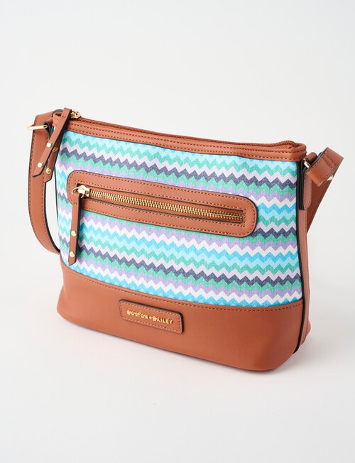 Boston + Bailey Spring Stripe Crossbody Bag, Blue product photo View 03 L