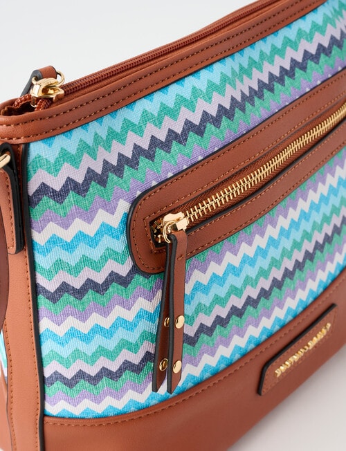 Boston + Bailey Spring Stripe Crossbody Bag, Blue product photo View 05 L