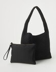 Whistle Accessories Weave Tote Bag, Black product photo View 03 S