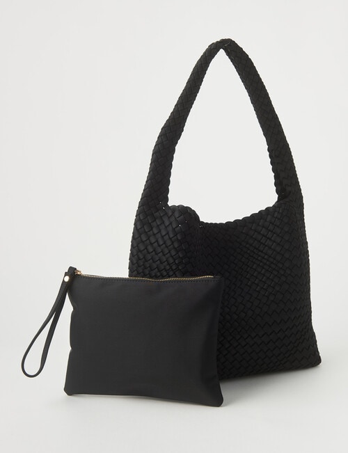 Whistle Accessories Weave Tote Bag, Black product photo View 03 L