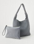 Whistle Accessories Weave Tote Bag, Grey product photo View 03 S
