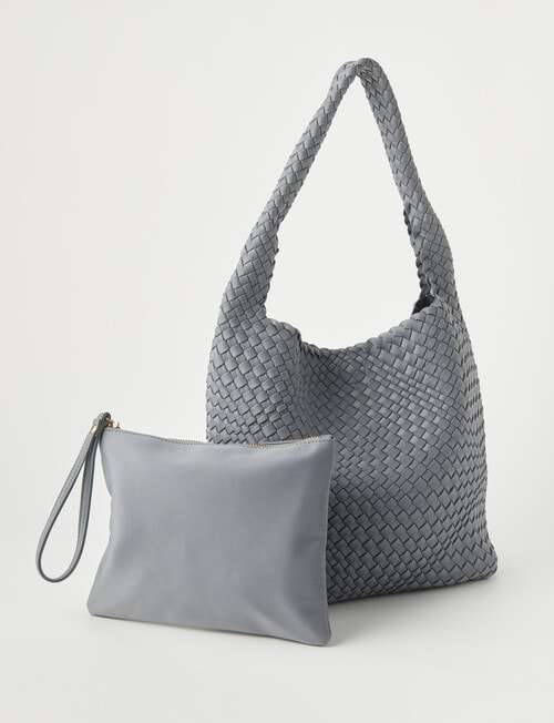 Whistle Accessories Weave Tote Bag, Grey product photo View 03 L