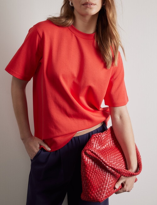 Whistle Accessories Weave Tote Bag, Cherry product photo