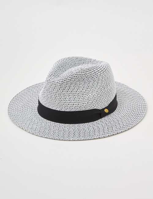 Boston + Bailey Weekender Fedora Hat, Black & White product photo