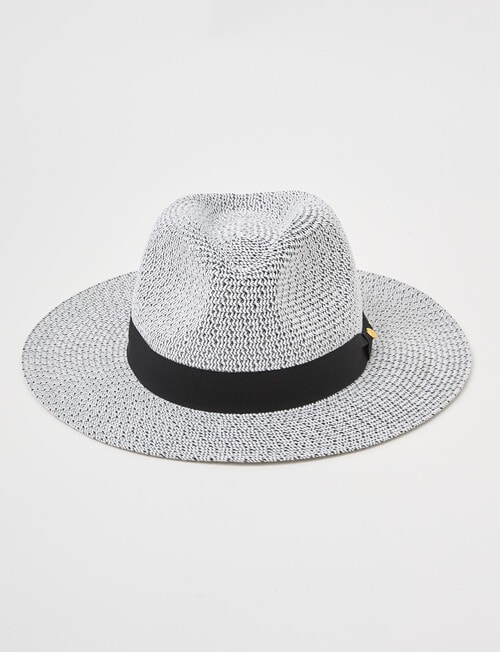 Boston + Bailey Weekender Fedora Hat, Black & White product photo View 02 L