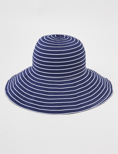 Boston + Bailey Stripe Ribbon Hat, Navy product photo