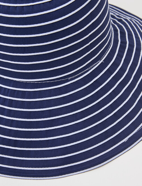 Boston + Bailey Stripe Ribbon Hat, Navy product photo View 02 L