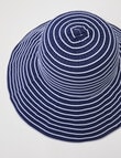 Boston + Bailey Stripe Ribbon Hat, Navy product photo View 03 S