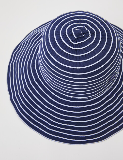 Boston + Bailey Stripe Ribbon Hat, Navy product photo View 03 L