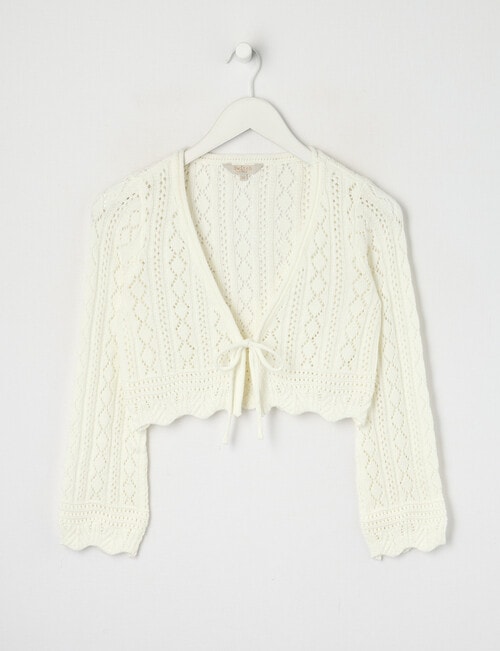 Switch Crochet Style Cardigan, Vanilla product photo