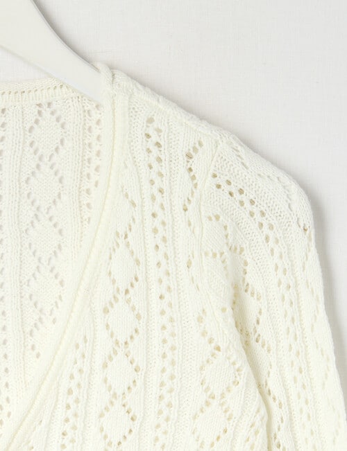 Switch Crochet Style Cardigan, Vanilla product photo View 02 L