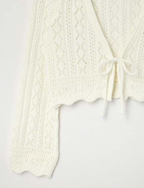 Switch Crochet Style Cardigan, Vanilla product photo View 03 L