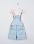 Mac & Ellie Rainbow Straps Stretch Denim Shortall, Light Blue product photo View 02 S