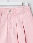 Mac & Ellie Pleated Denim Skirt, Pink Sorbet product photo View 02 S