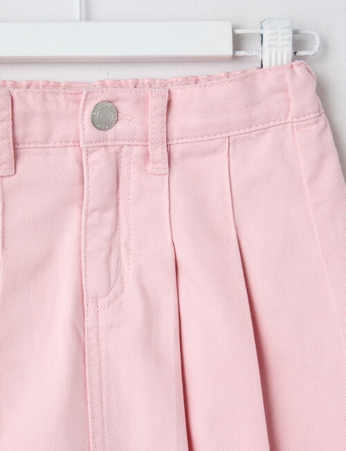 Mac & Ellie Pleated Denim Skirt, Pink Sorbet product photo View 02 L
