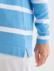 Ella J Stripe Cotton Jumper, Blue product photo View 04 S