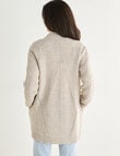 Ella J Deco Cardigan, Oatmeal product photo View 02 S