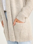 Ella J Deco Cardigan, Oatmeal product photo View 06 S