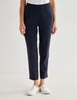 Ella J 7/8th Stitch Detail Pant, Navy product photo