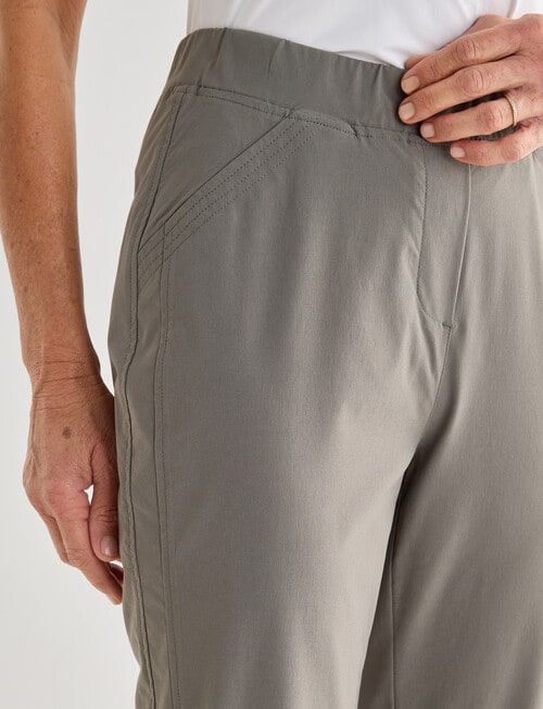 Ella J 7/8th Stitch Detail Pant, Khaki product photo View 04 L