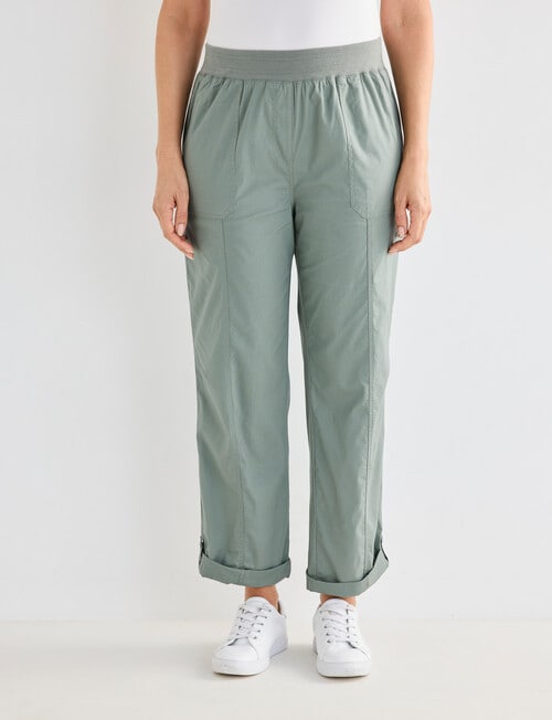 Ella J Roll Up Cargo Pant, Khaki product photo
