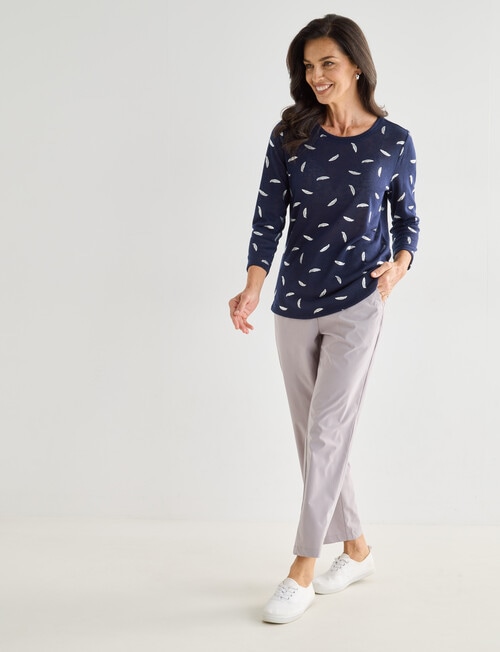 Ella J Stud Detail Crop Pant, Stone product photo View 03 L