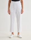 Ella J Stud Detail Crop Pant, White product photo