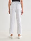 Ella J Stud Detail Crop Pant, White product photo View 02 S