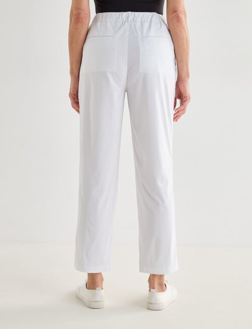 Ella J Stud Detail Crop Pant, White product photo View 02 L