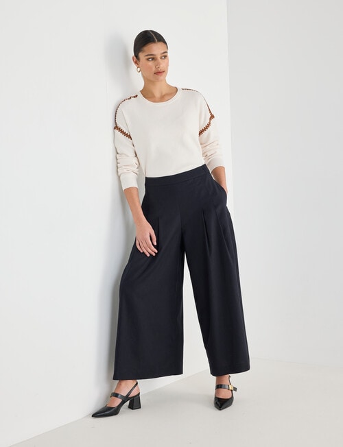 State of play Bertie Pleat Front Ankle Pant, Black product photo View 03 L