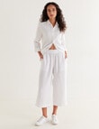 Zest Essentials Linen Crop Pant, White product photo View 03 S