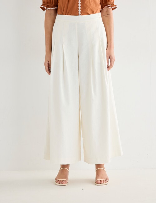 State of play Bertie Pleat Front Ankle Pant, Cream product photo View 02 L