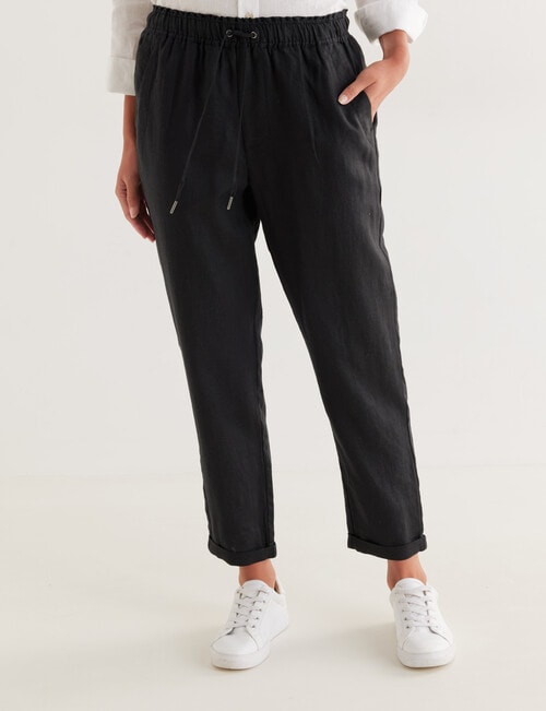 Zest Essentials Linen Pant, Black product photo