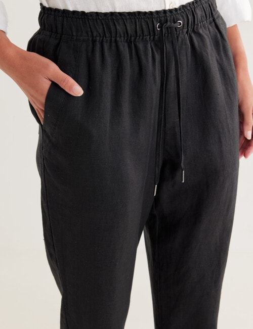Zest Essentials Linen Pant, Black product photo View 04 L