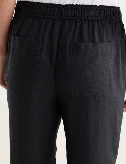 Zest Essential Linen Pant, Black product photo View 05 L