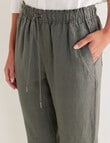 Zest Essentials Linen Pant, Thyme product photo View 04 S