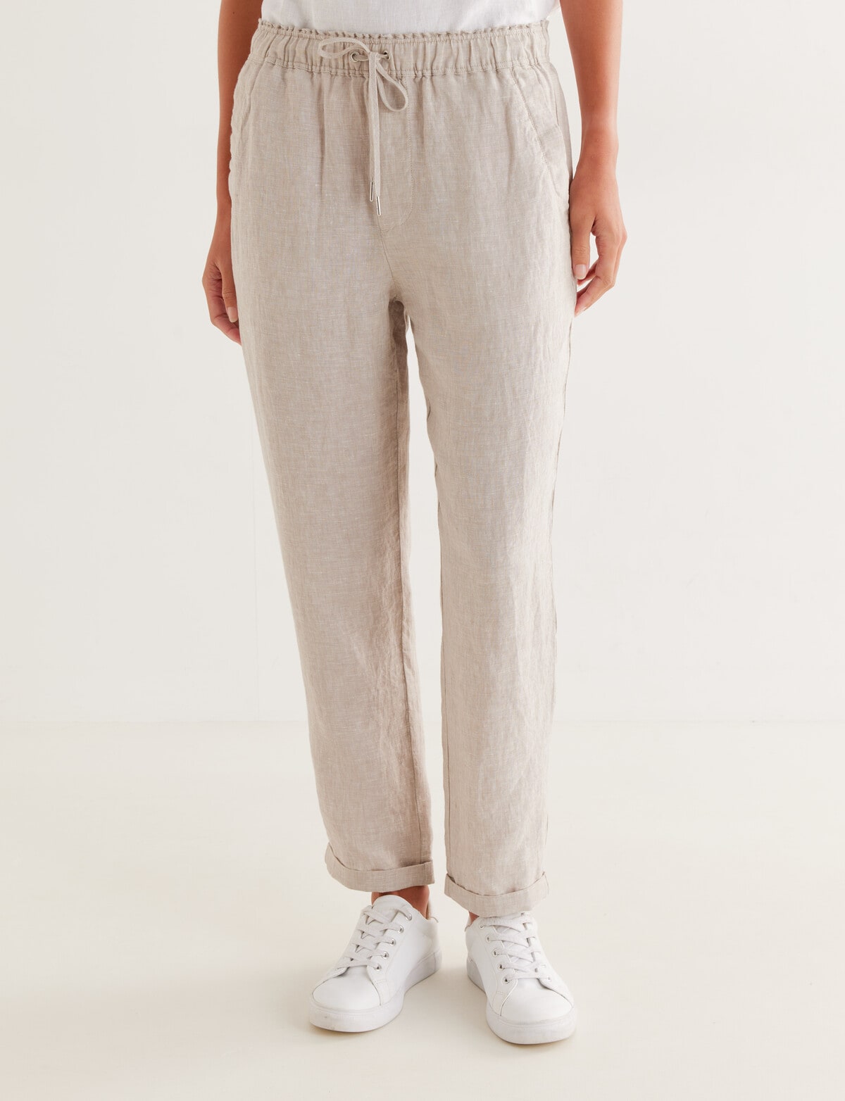 Zest Essentials Linen Pant, Sandshell - Pants & Leggings