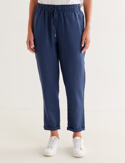 Zest Essentials Linen Pant, Navy product photo