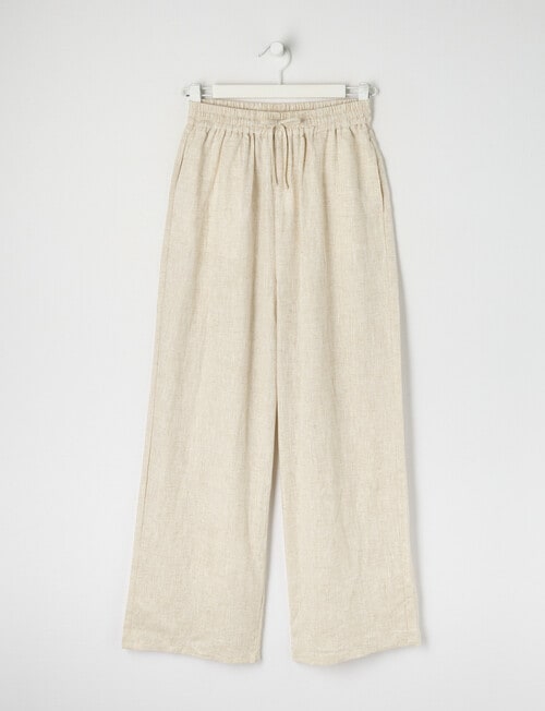 Switch Mia Tie Waist Linen Blend Pant, Natural product photo