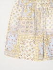 Switch All Over Print Mia Tie Waist Linen Blend Short, Vanilla product photo View 02 S