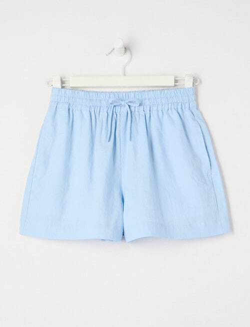 Switch Mia Tie Waist Linen Blend Short, Light Cornflower product photo